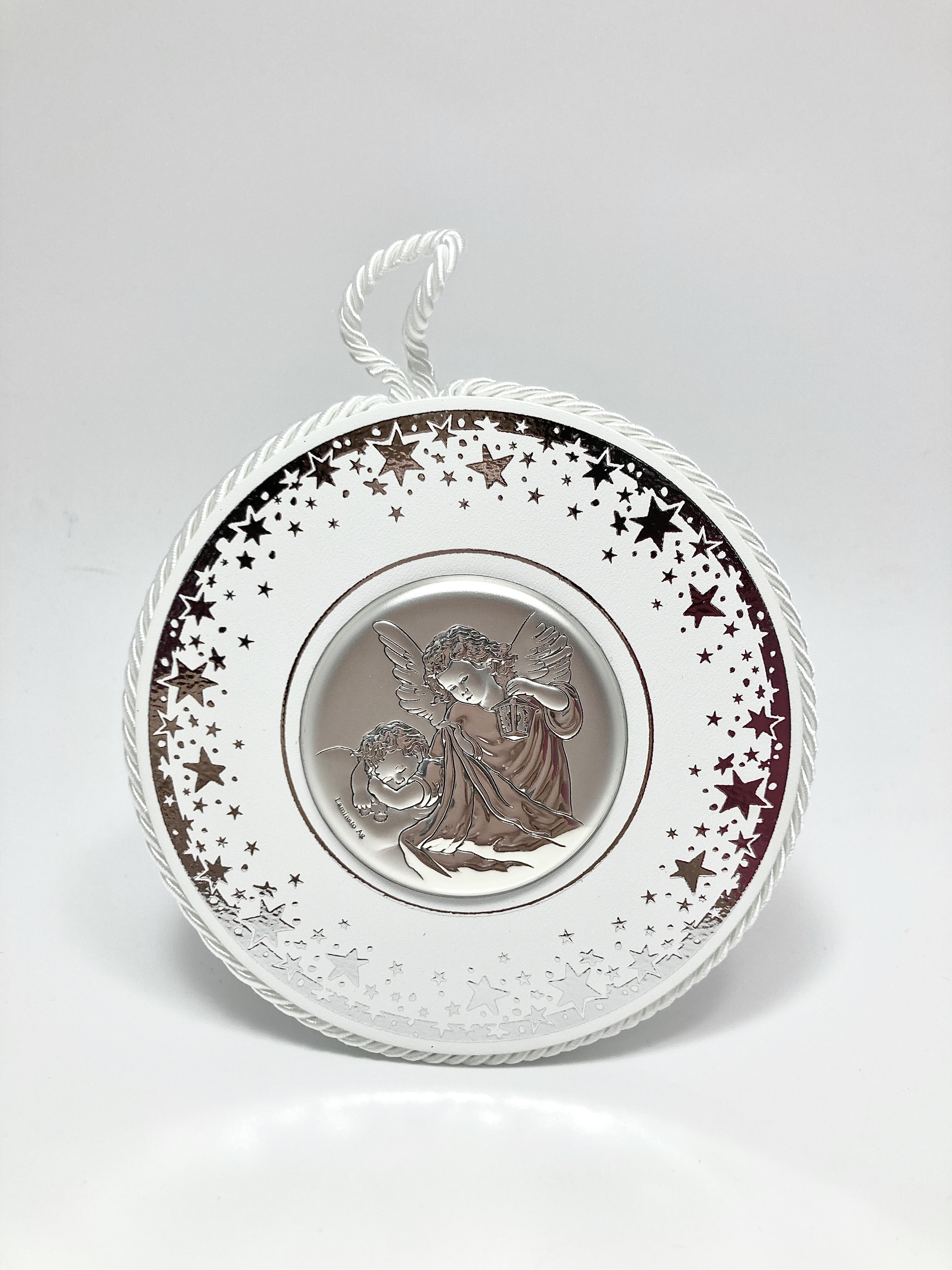 Medaglione Culla Con Angeli e Carillon Interno 10520 Valenti