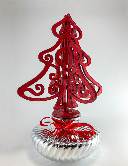 Profumatore Argentato con Albero Natalizio N8467-02GR Bagutta