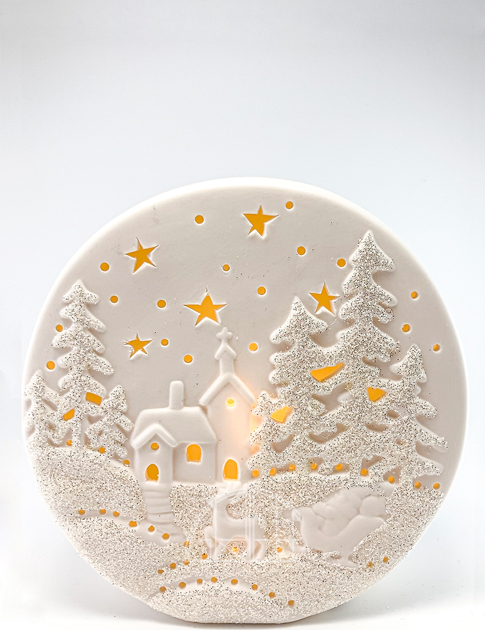 Semisfera In Ceramica Con Led 15cm Bagutta - N8457-11